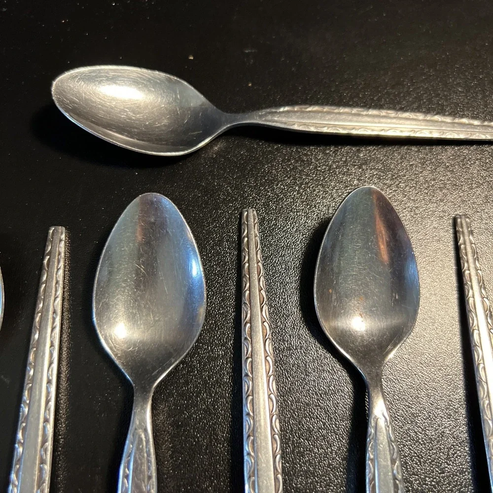 Lot of 12‎ Rogers Co Stanley Roberts ENSENADA Spoons Stainless Flatware 6.75